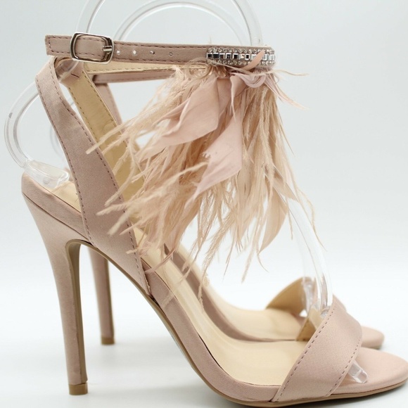 Qupid Dusty Pink Satin Heels Size 6 - Picture 3 of 7
